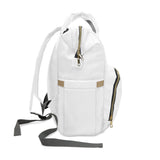 White Multifunctional Diaper Backpack